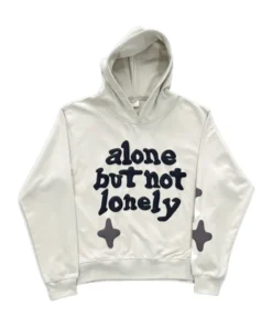 Broken Planet Market Alone But Not Lonely Hoodie White