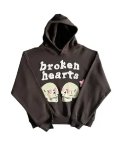 Broken Planet Market Broken Hearts Hoodie Dark Brown