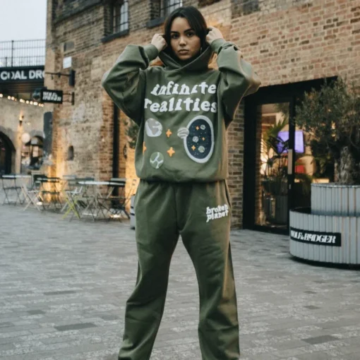 Broken Planet Tracksuit Olive Green