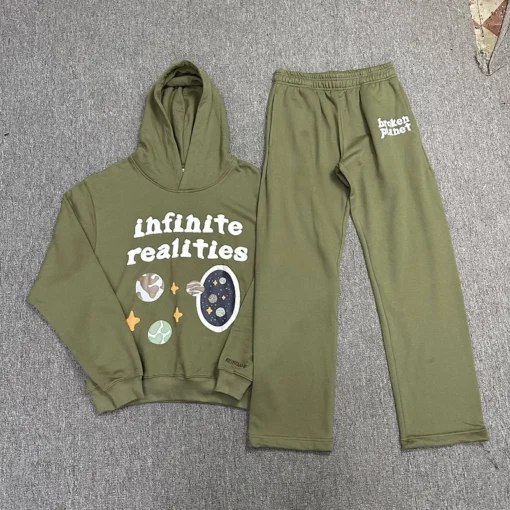 Broken Planet Tracksuit Olive Green