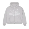 BROKEN PLANET GREY ZIP UP HOODIE