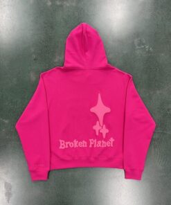 Pink Broken Planet Hoodie