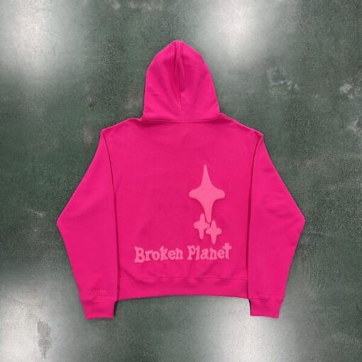 Pink Broken Planet Hoodie